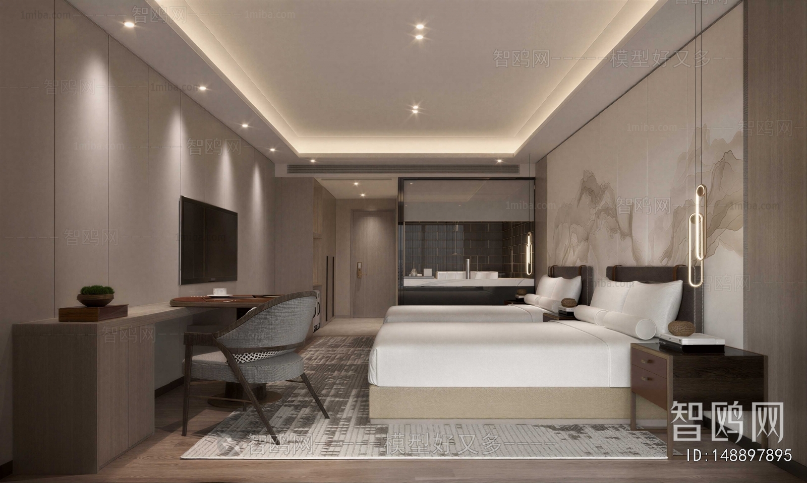 New Chinese Style Guest Room