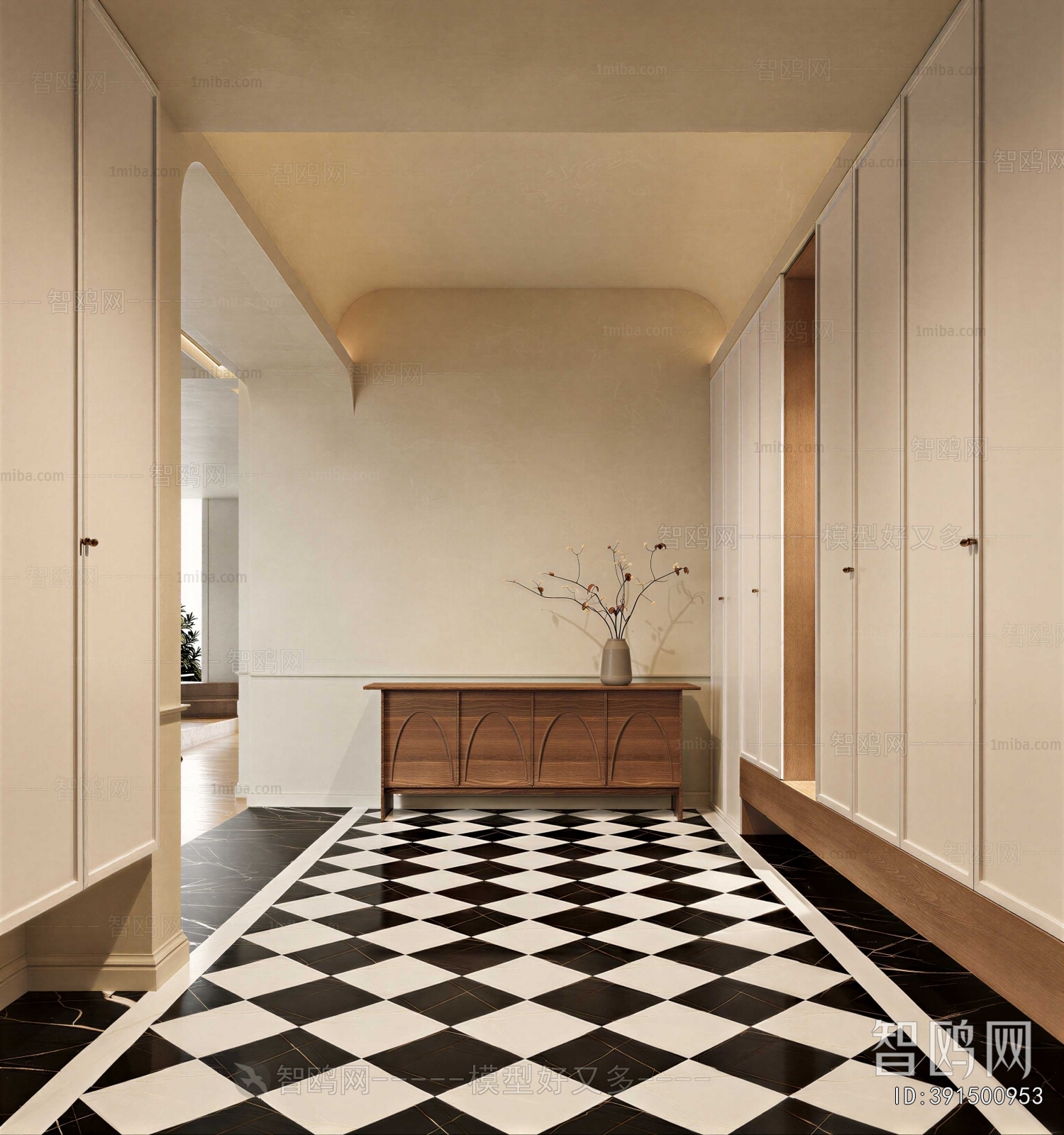 French Style Hallway