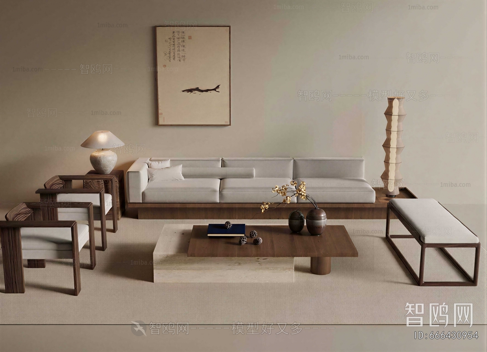 New Chinese Style Sofa Combination