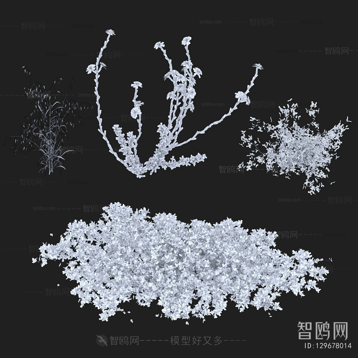 Modern Flowers And Grass