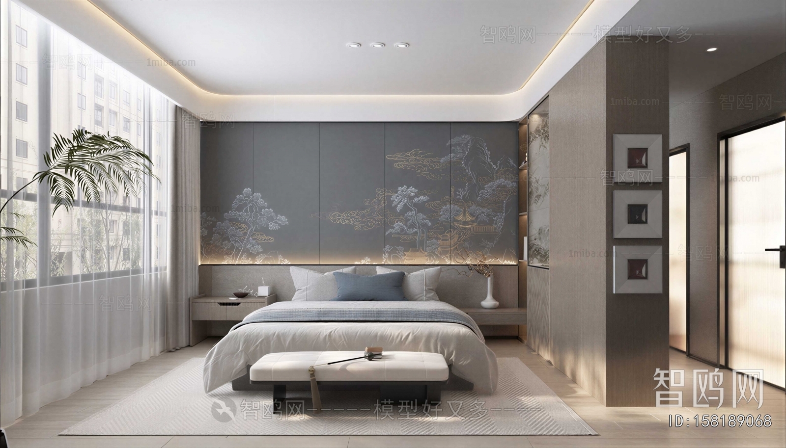 New Chinese Style Bedroom