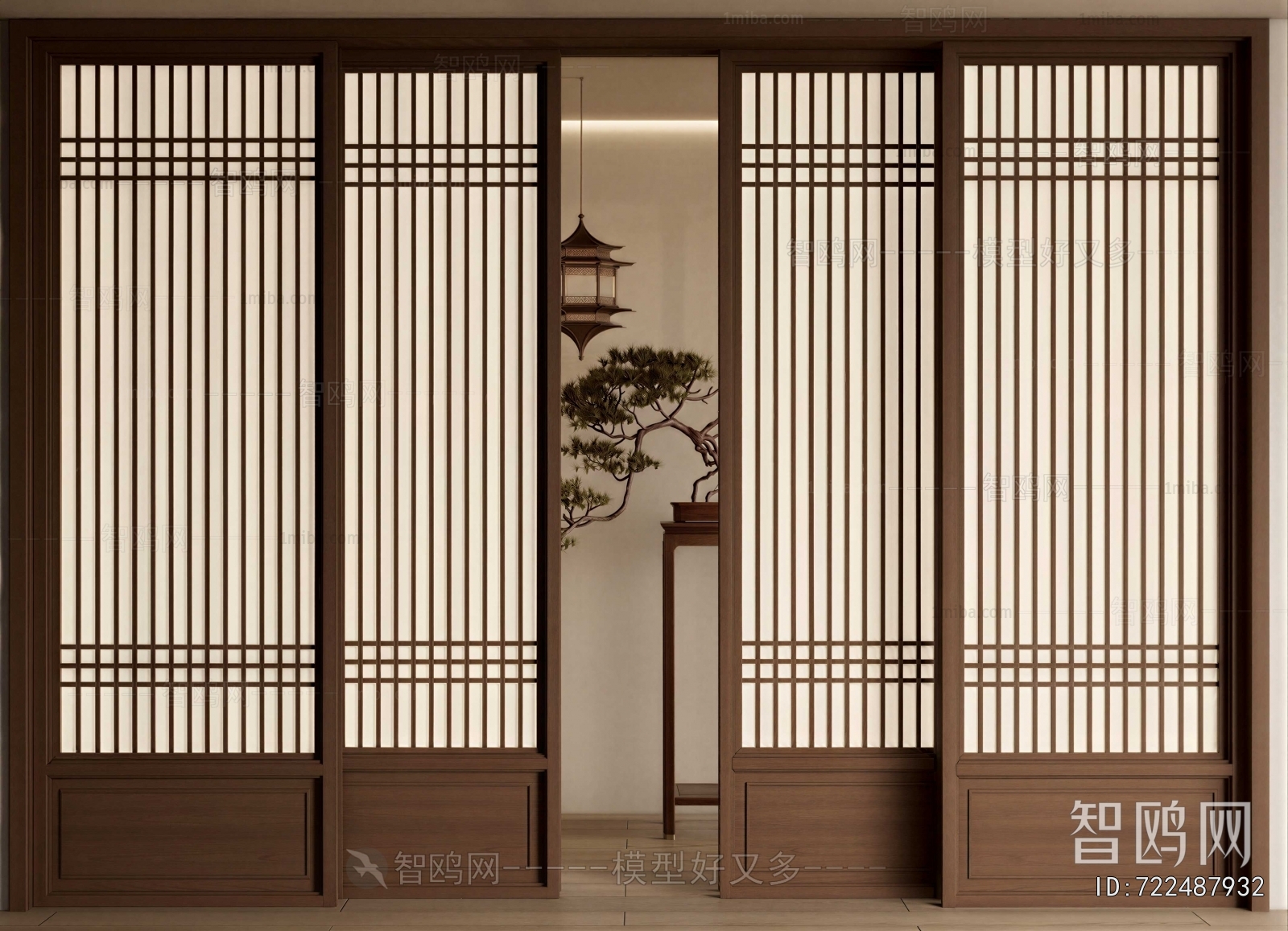 New Chinese Style Sliding Door