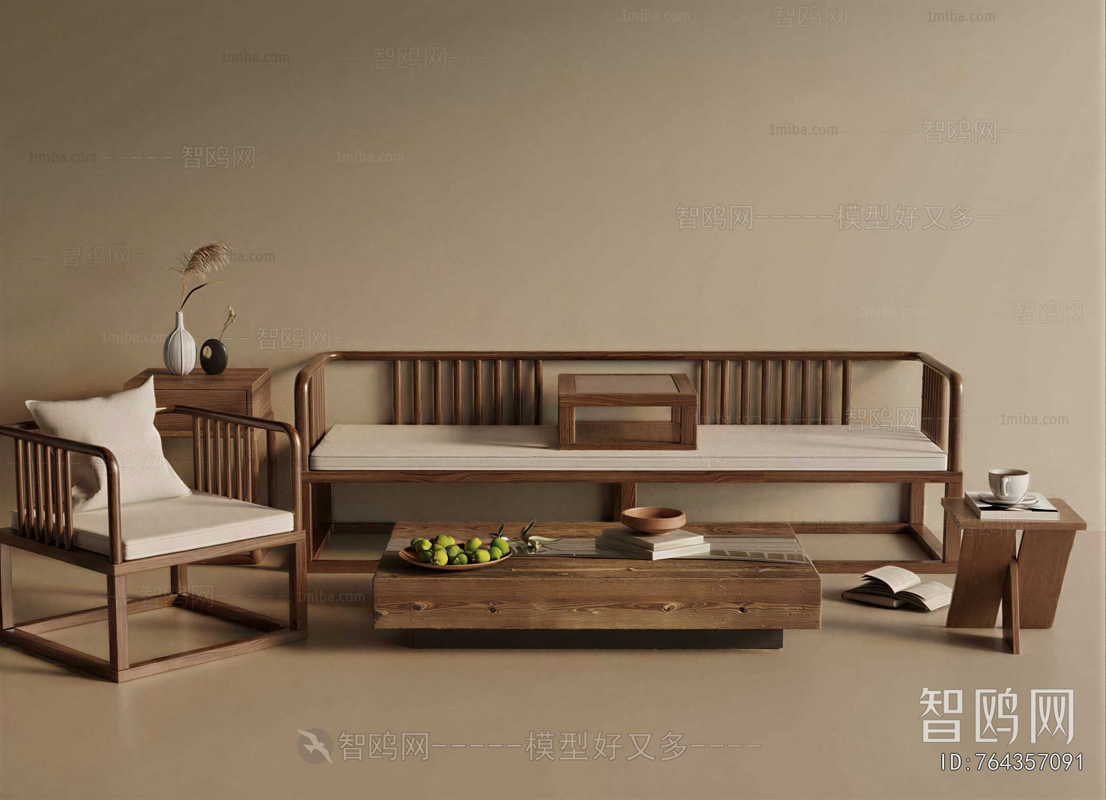 New Chinese Style Sofa Combination