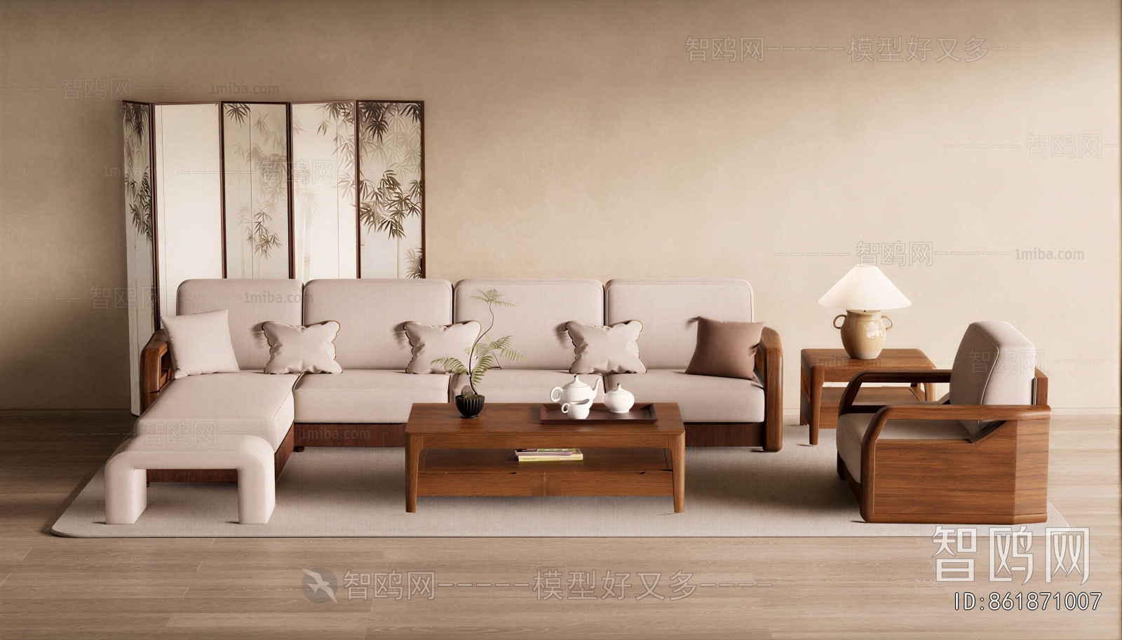 New Chinese Style Sofa Combination
