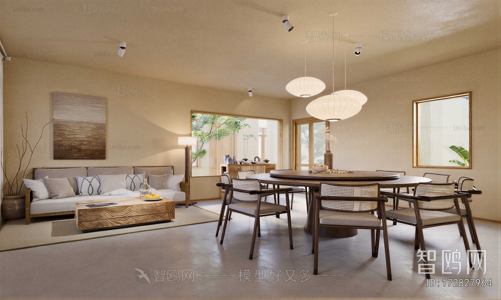 Wabi-sabi Style Dining Room