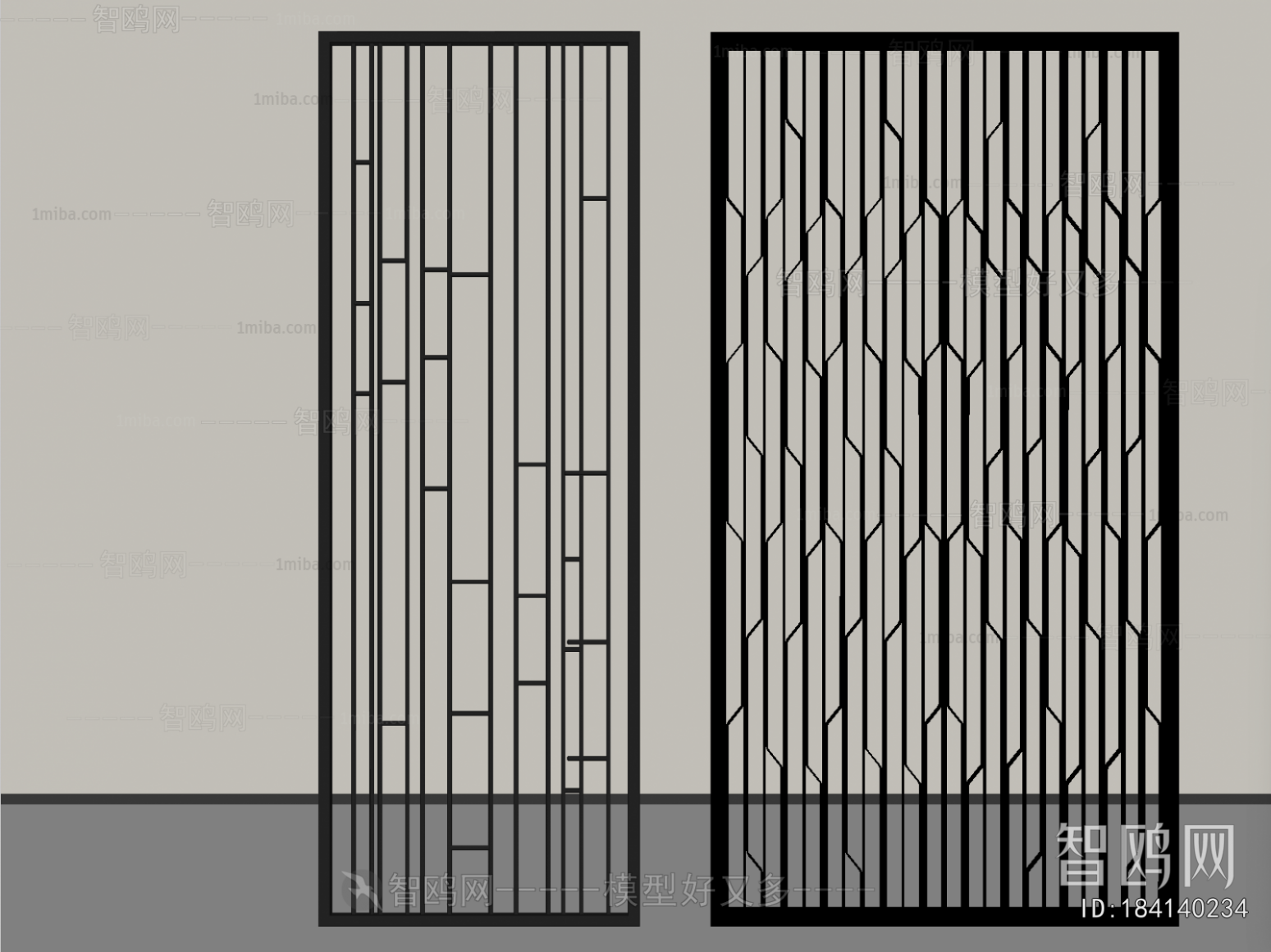 New Chinese Style Metal Screen Partition