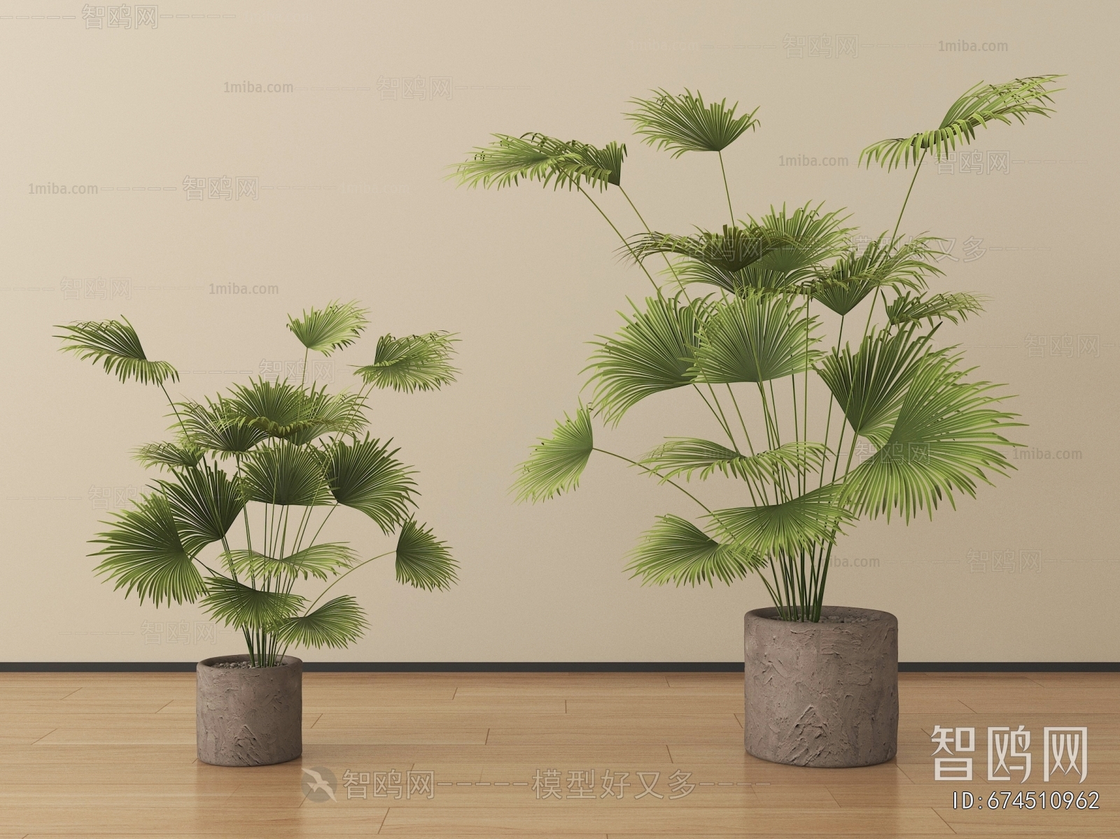 Modern Ground Green Plant Potted Plants