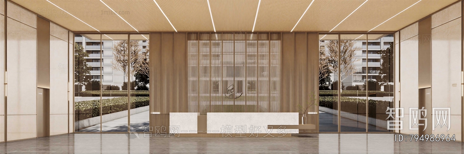 Modern Office Reception Desk