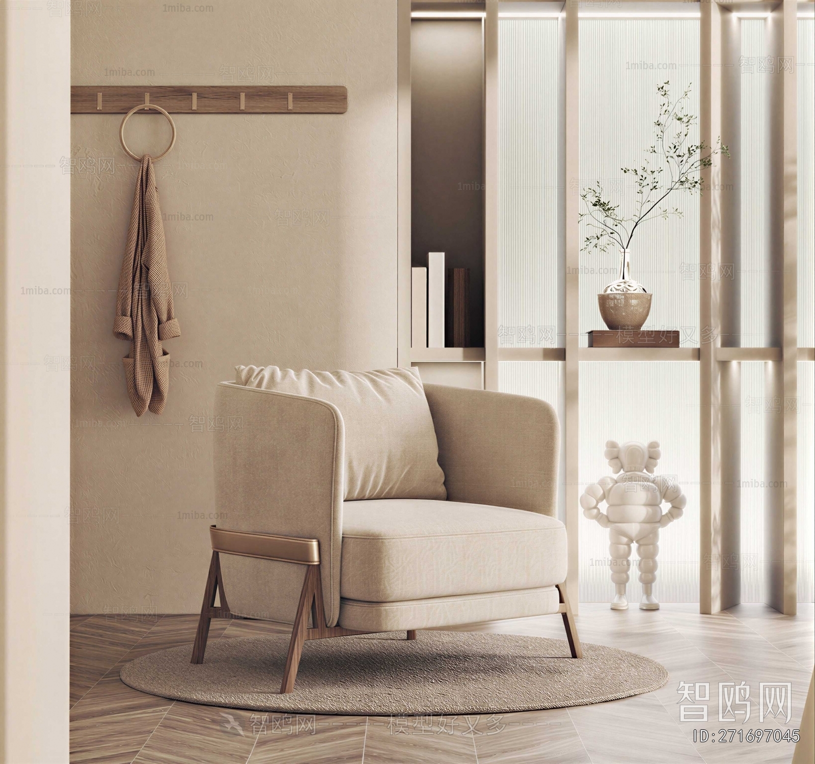 Nordic Style Single Sofa