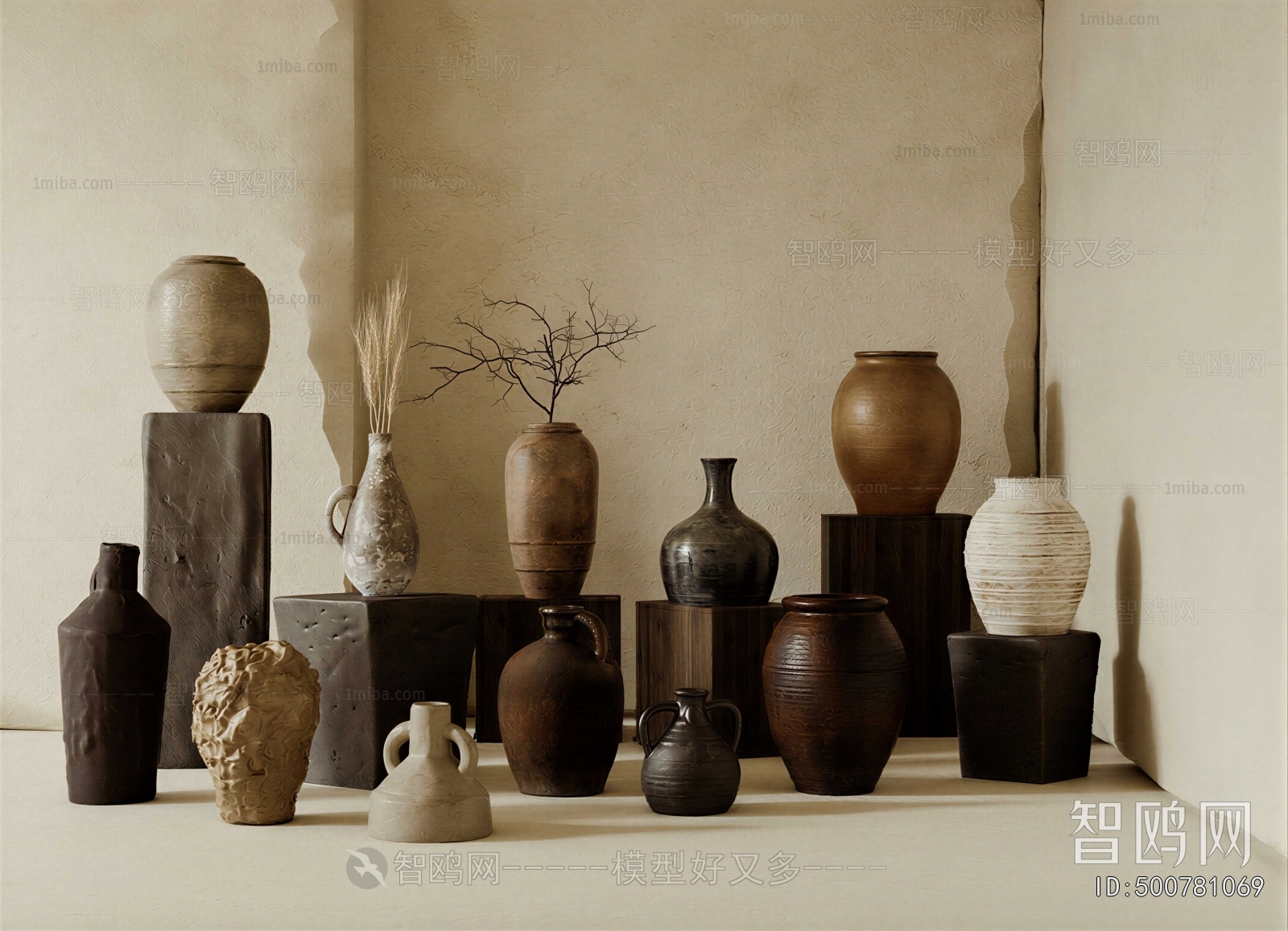 Wabi-sabi Style Clay Pot