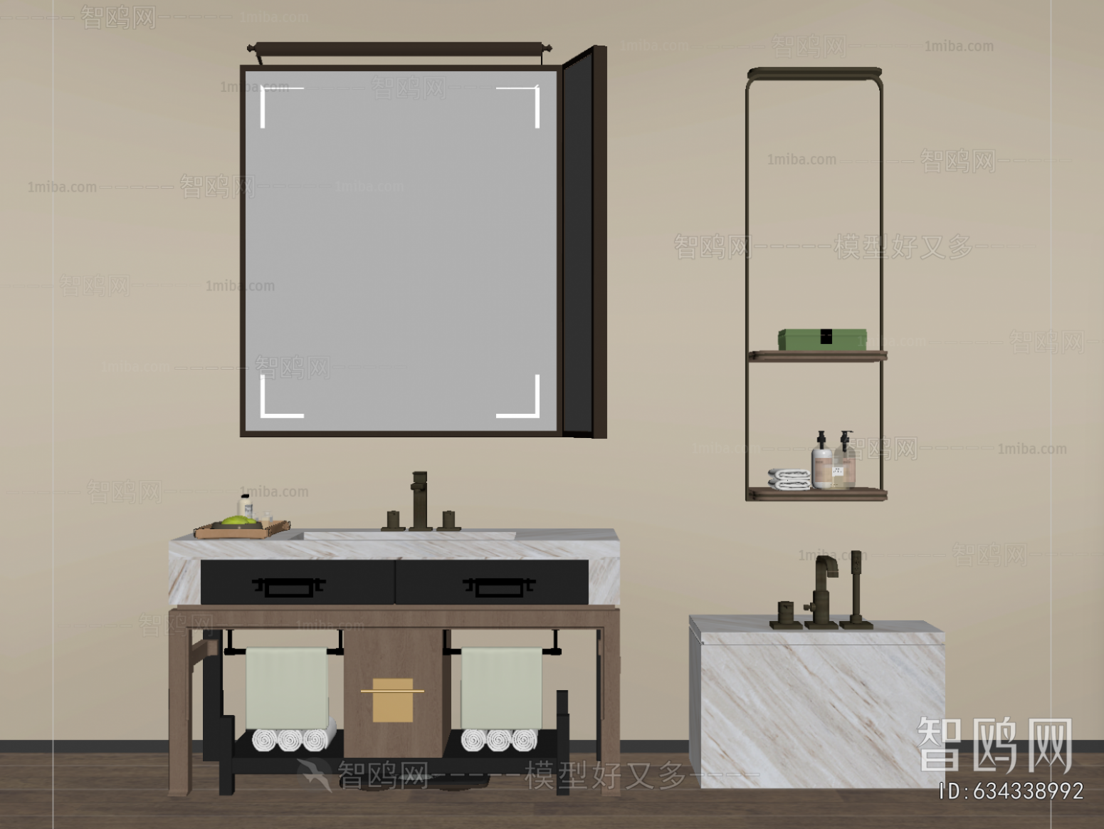 New Chinese Style Bathroom Cabinet