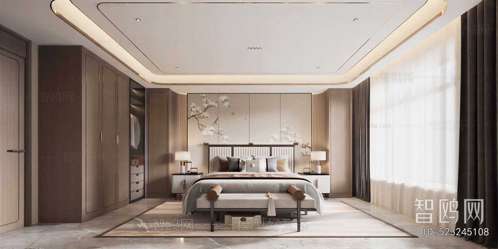 New Chinese Style Bedroom