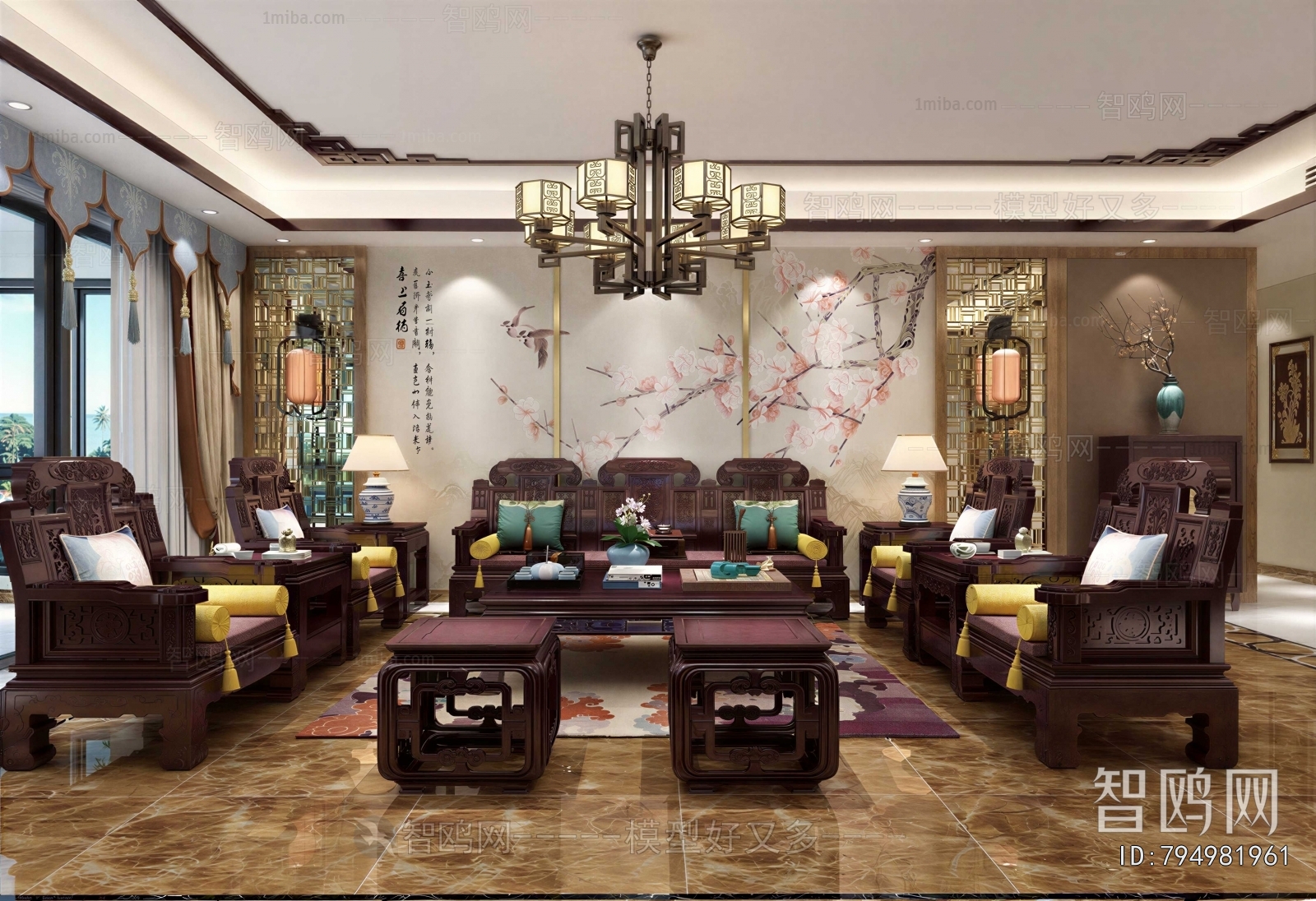 New Chinese Style A Living Room