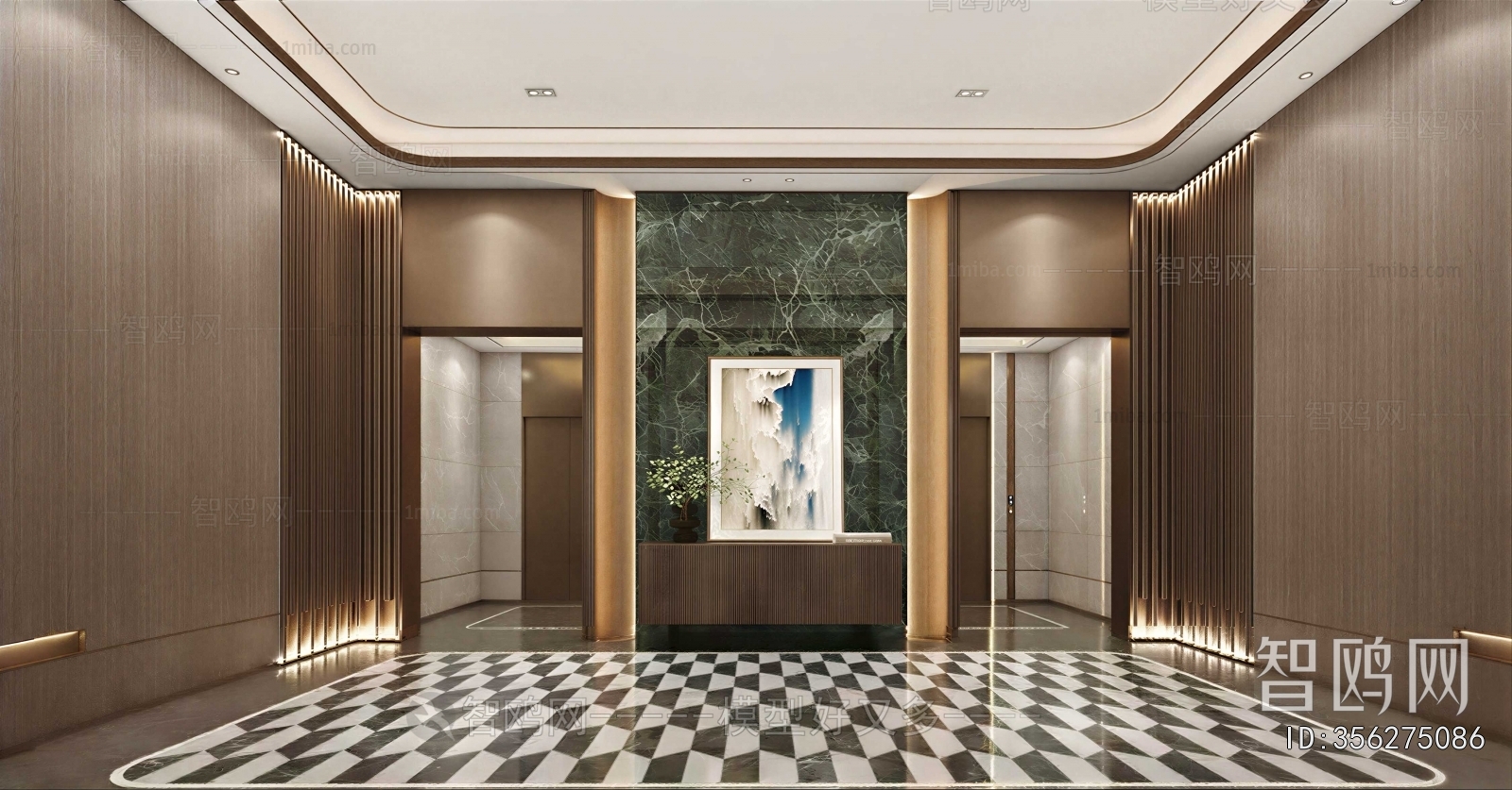 Modern Office Elevator Hall