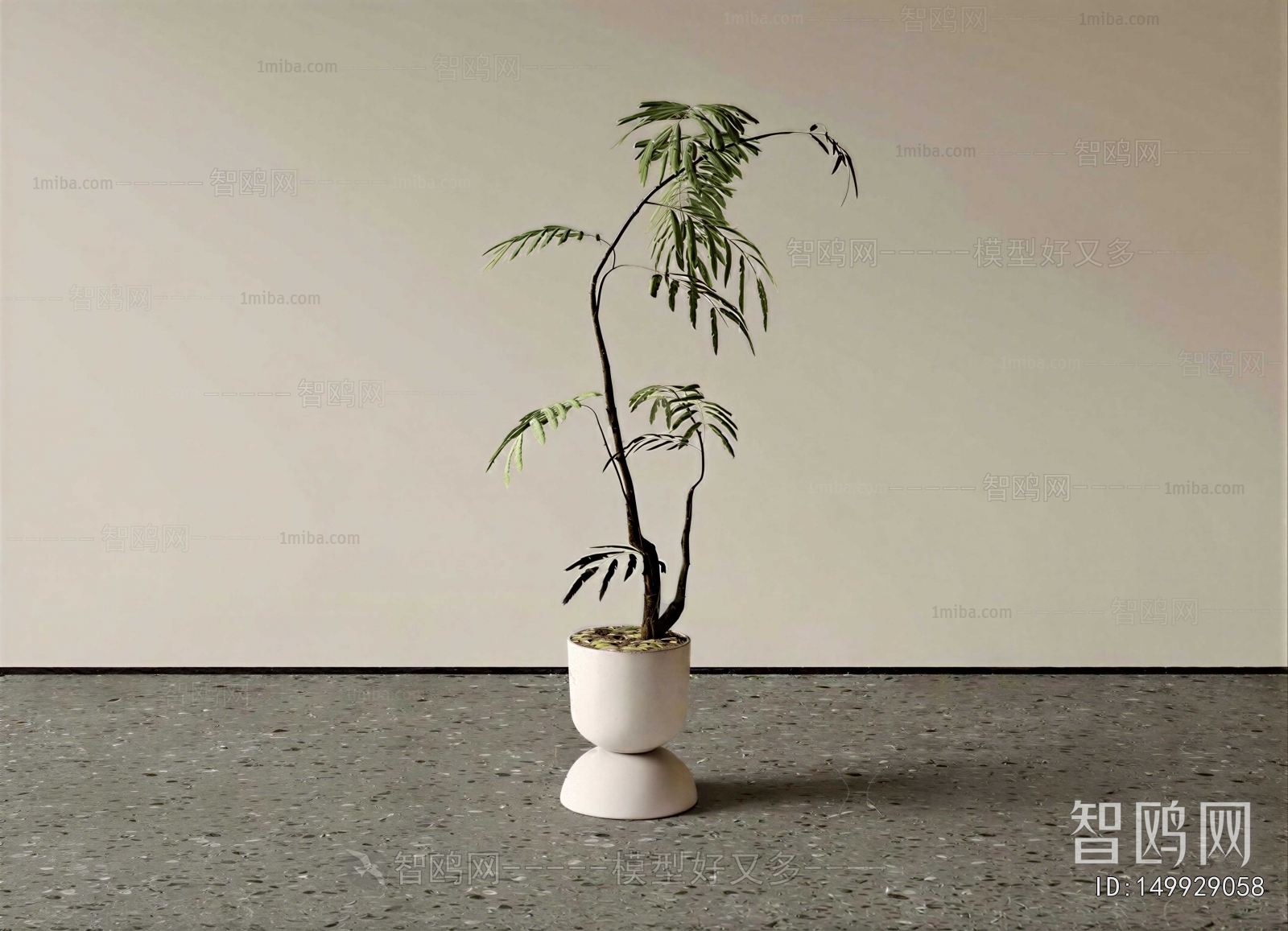 Modern Ground Green Plant Potted Plants