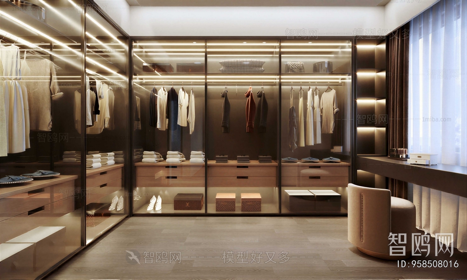 Modern Clothes Storage Area