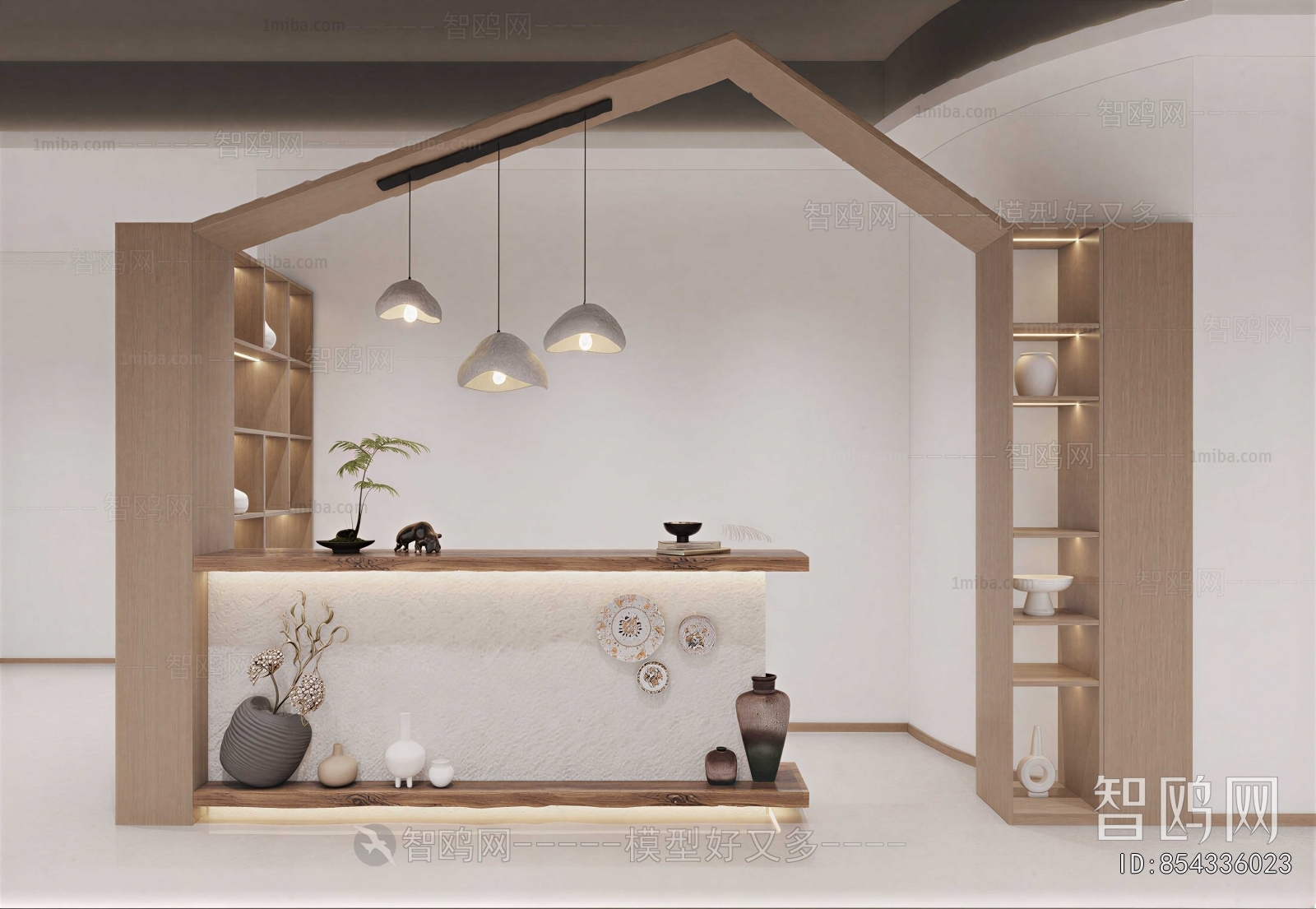 Wabi-sabi Style Reception Desk