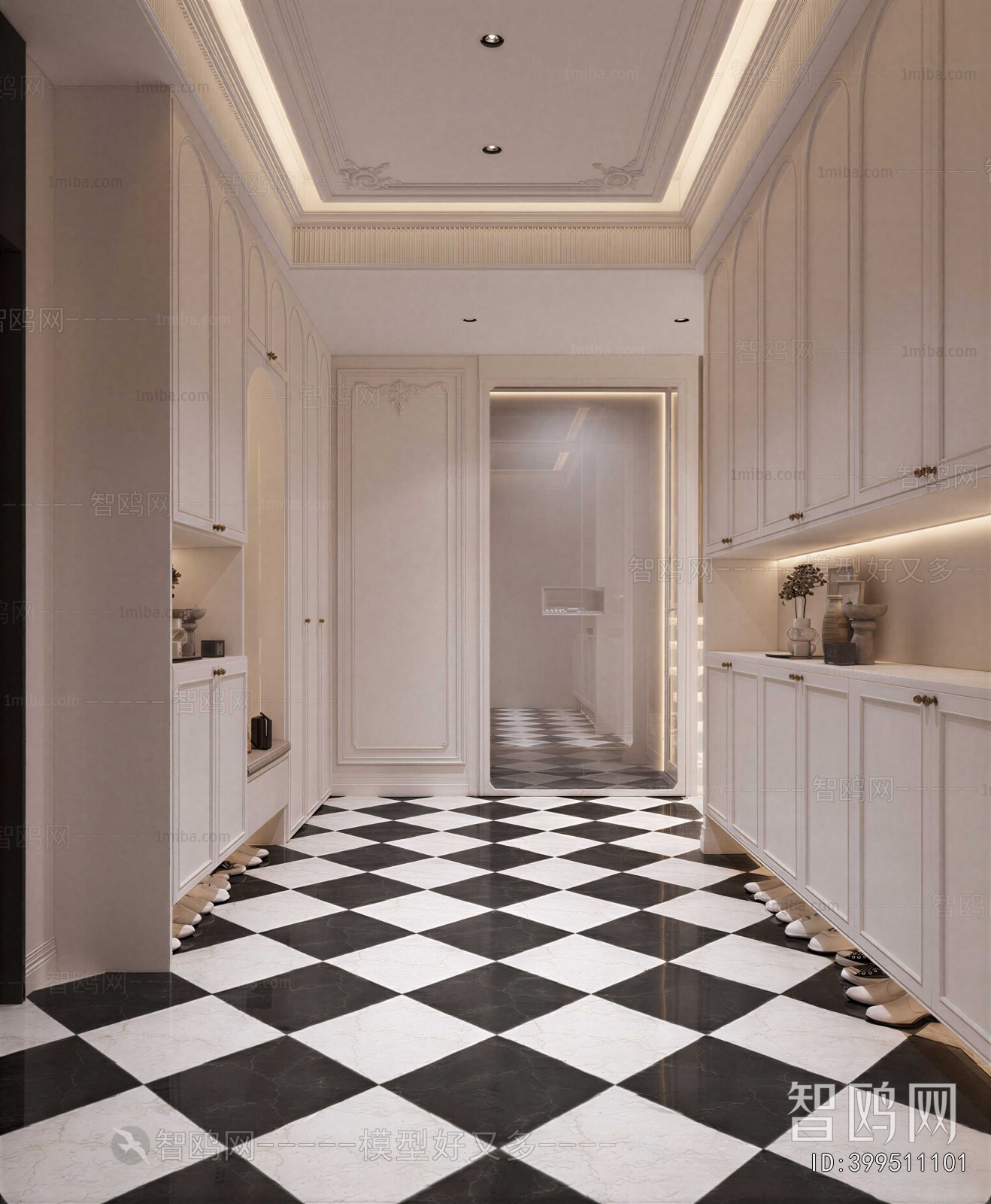 French Style Hallway