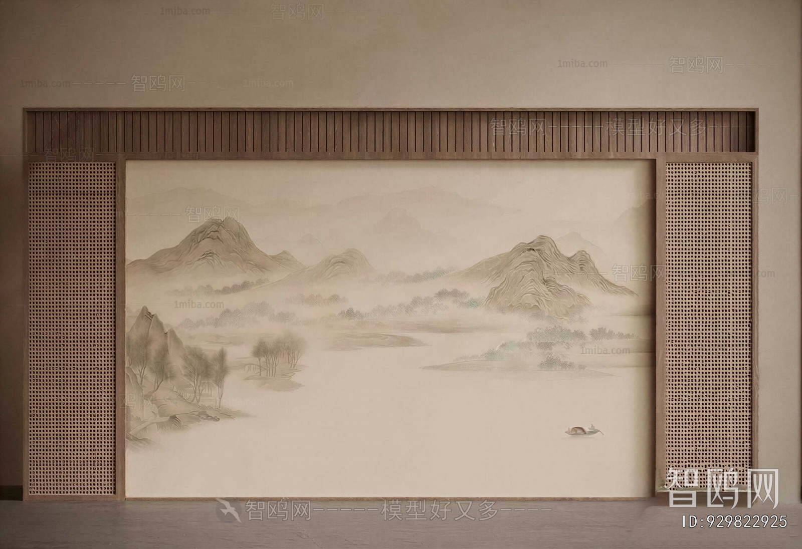 New Chinese Style TV Wall