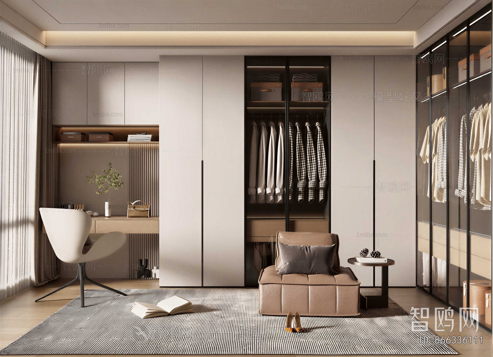 Modern Clothes Storage Area