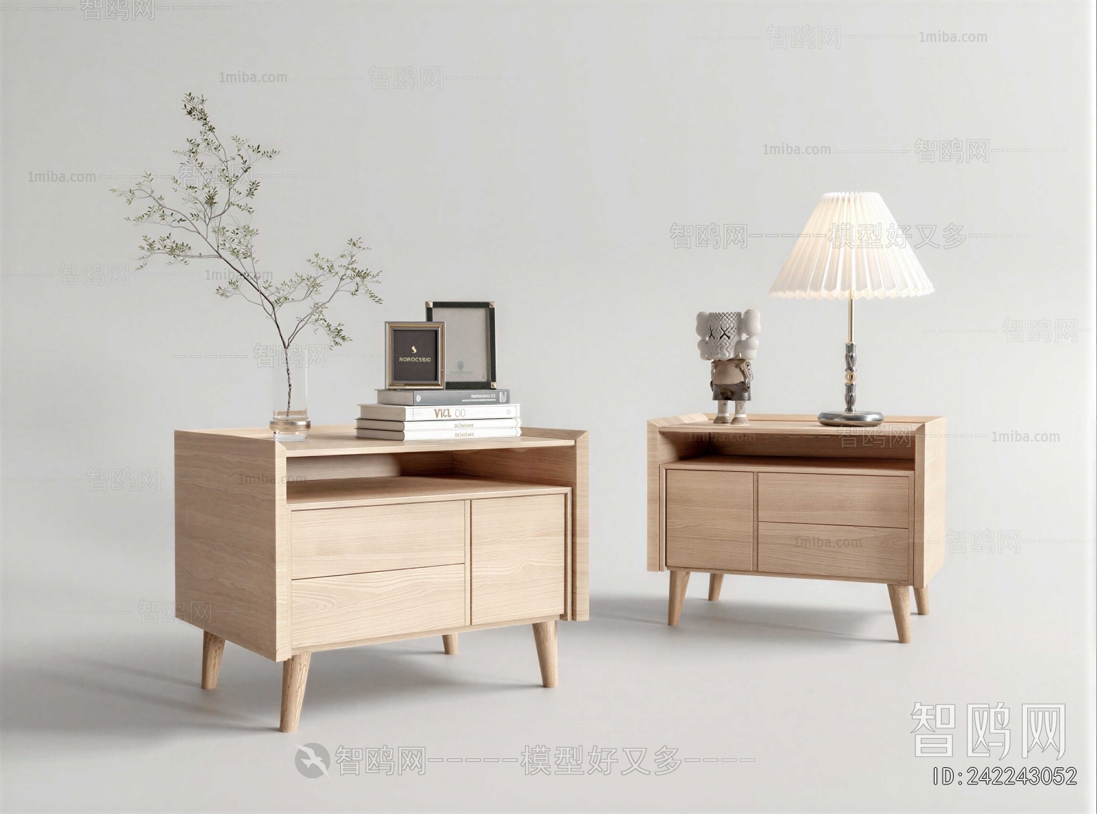 Nordic Style Bedside Cupboard