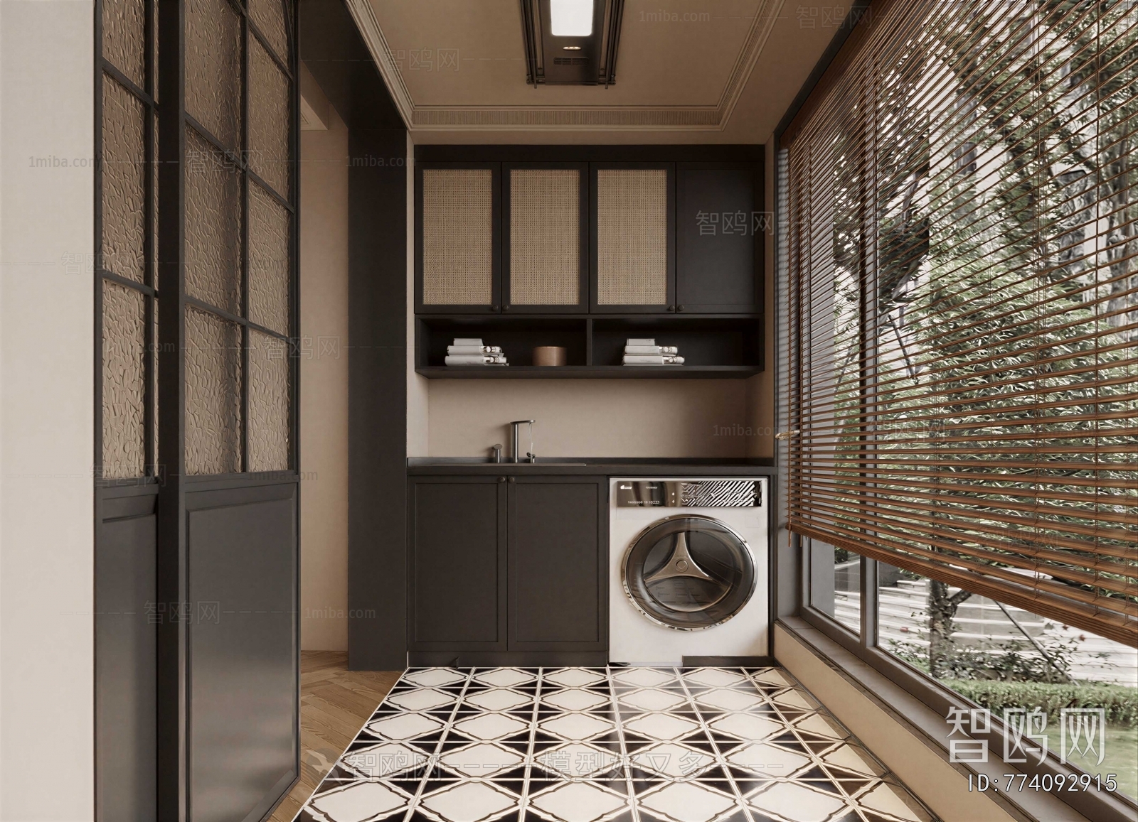 Modern Balcony Laundry Room