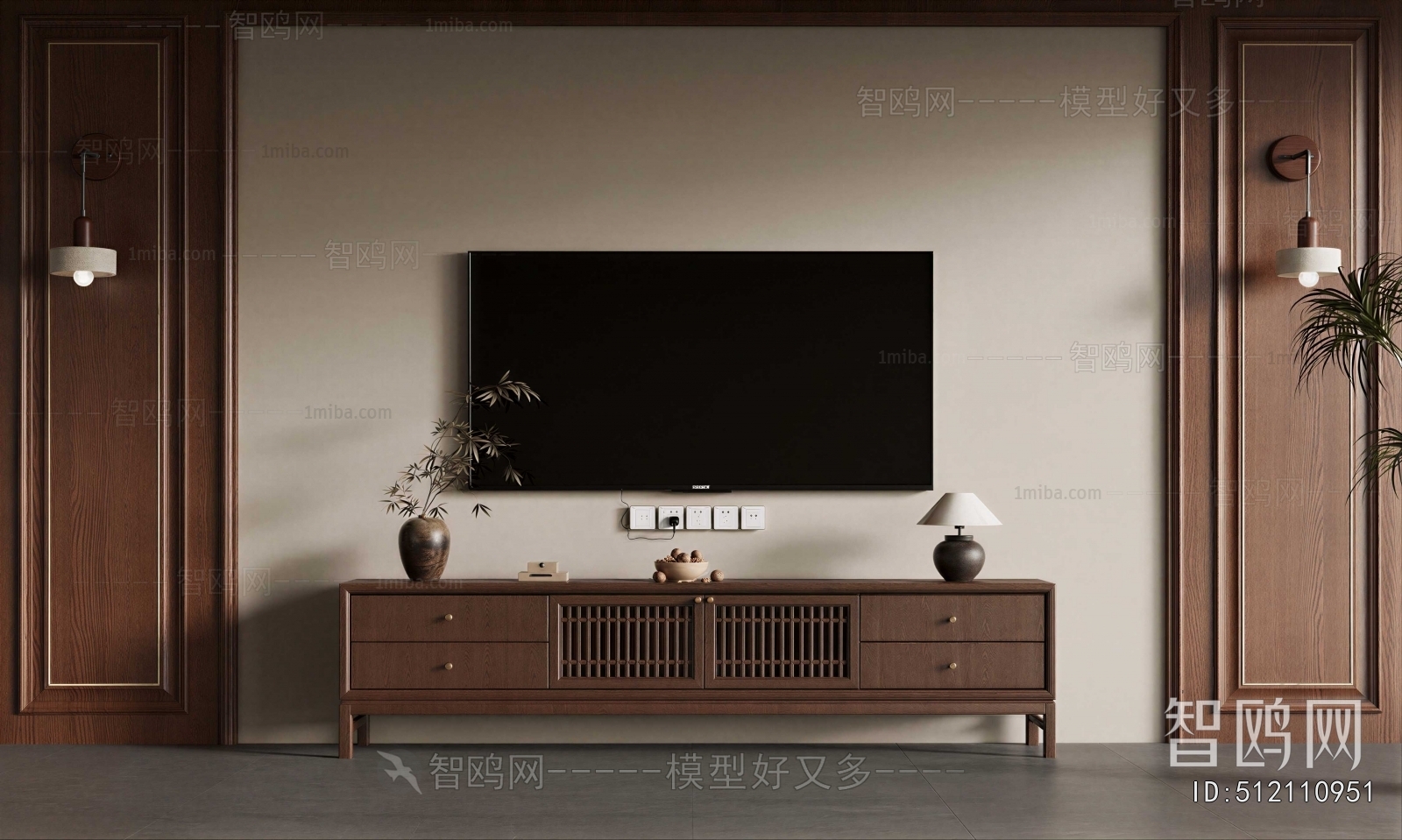 New Chinese Style TV Cabinet