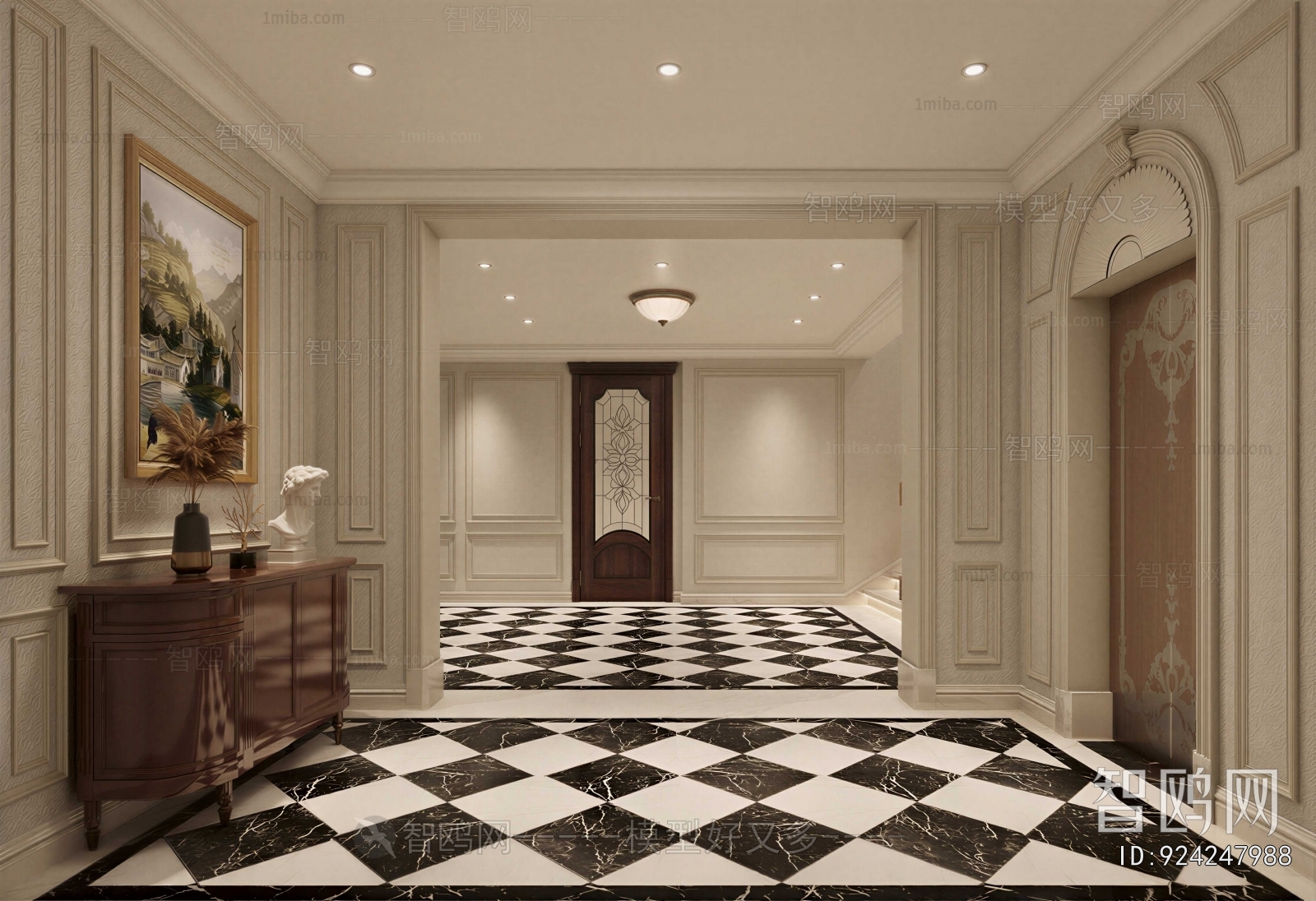 French Style Hallway