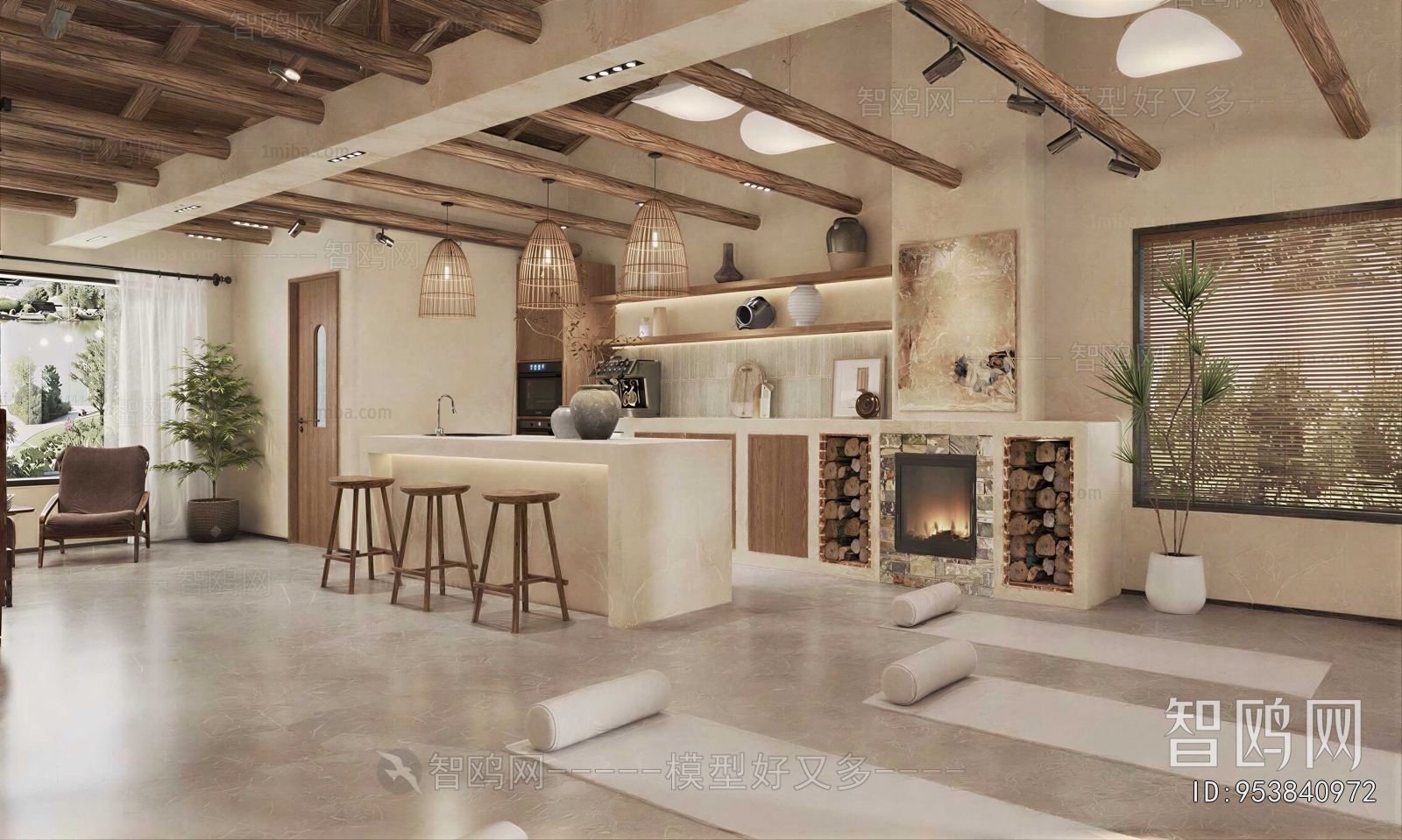 Wabi-sabi Style Dining Room