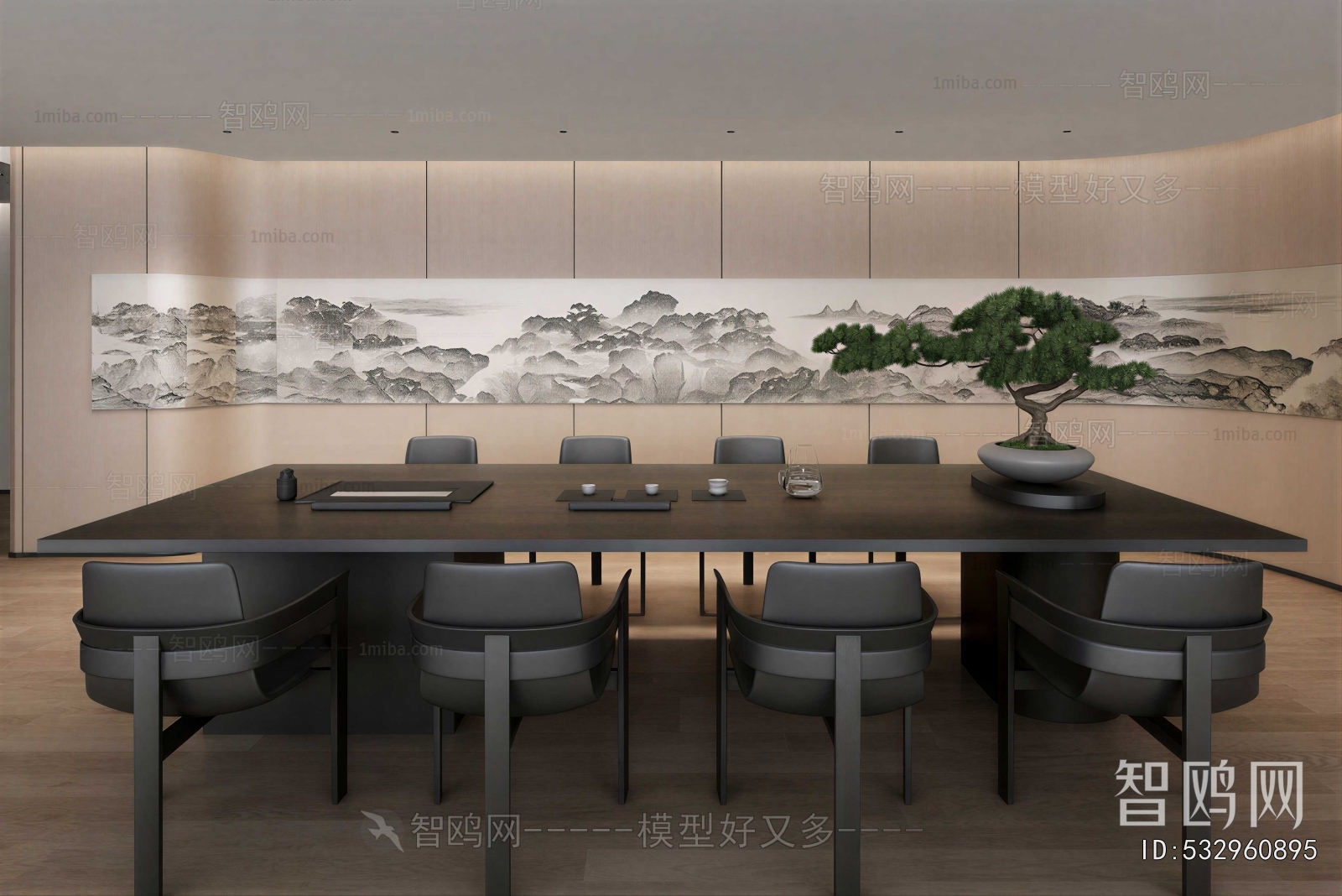 New Chinese Style Meeting Room
