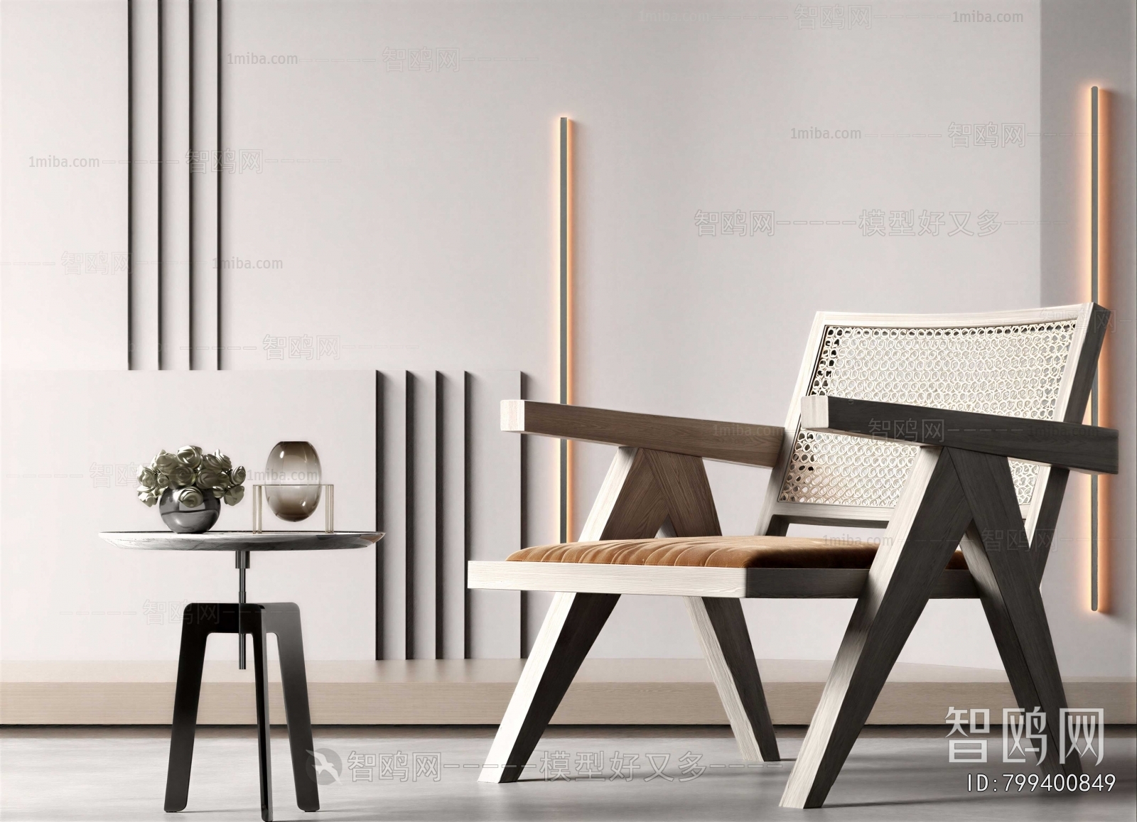 Wabi-sabi Style Lounge Chair