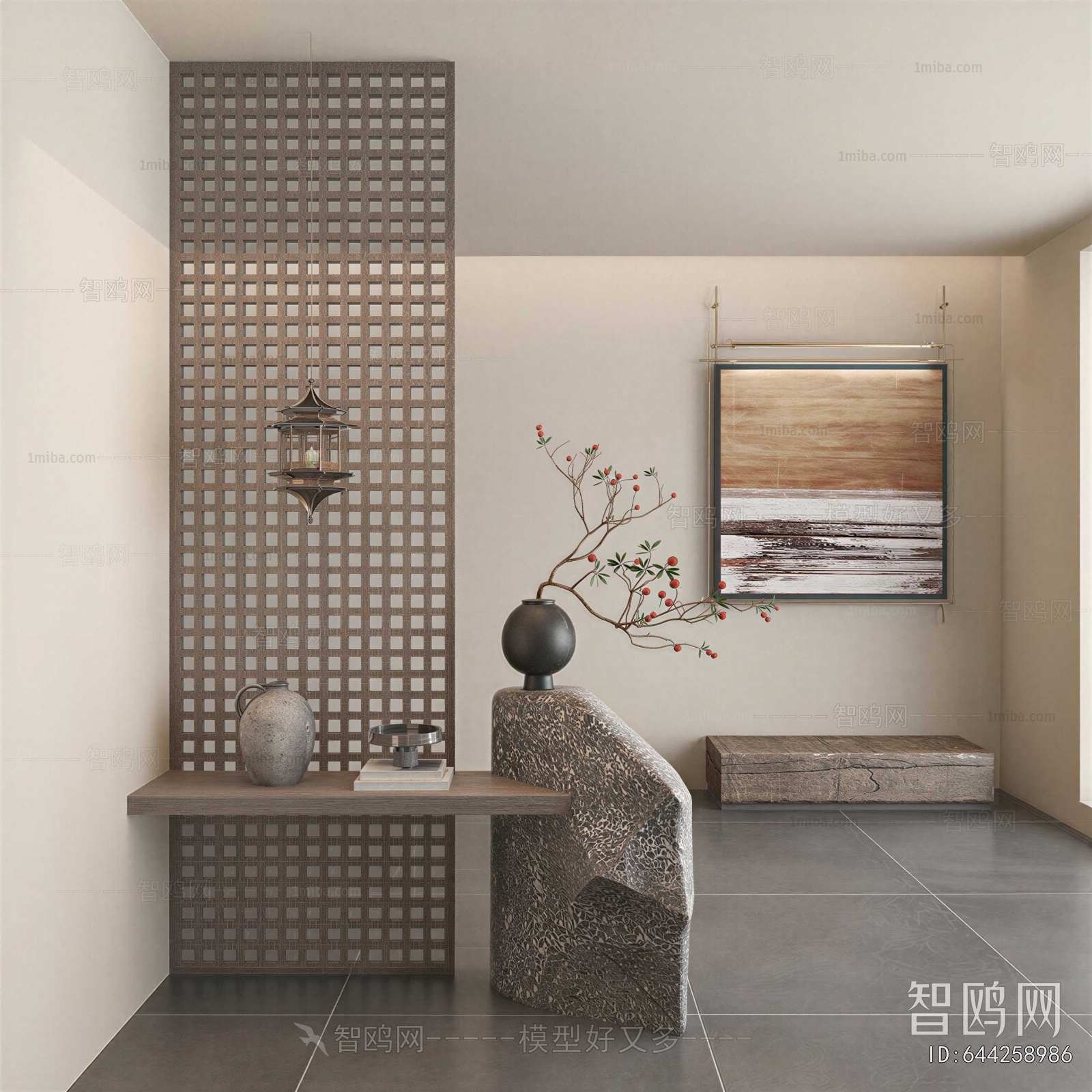 Wabi-sabi Style Partition