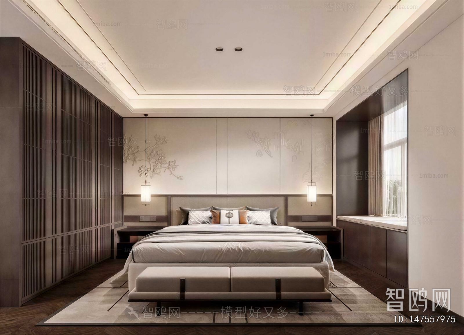 New Chinese Style Bedroom