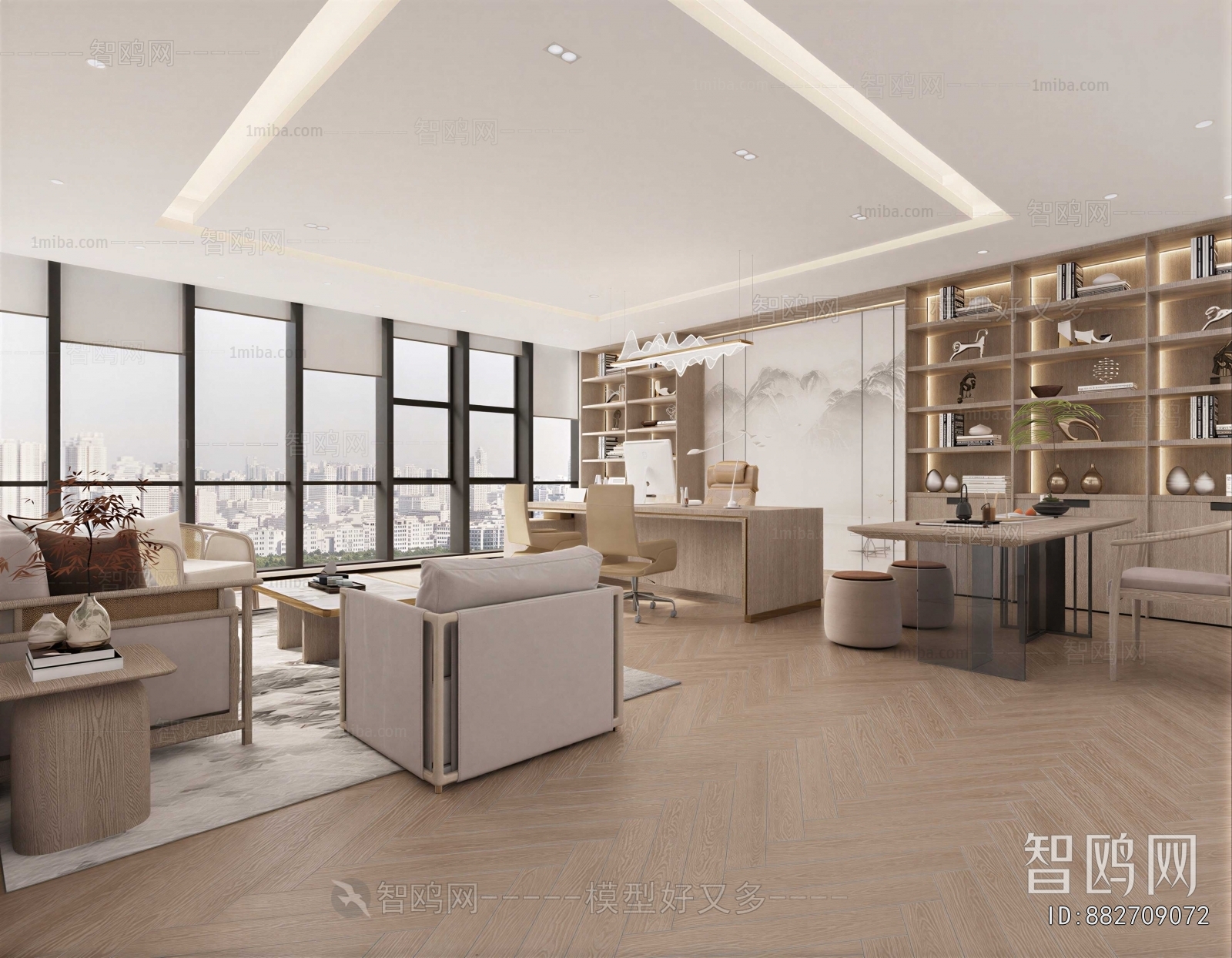 New Chinese Style Manager's Office