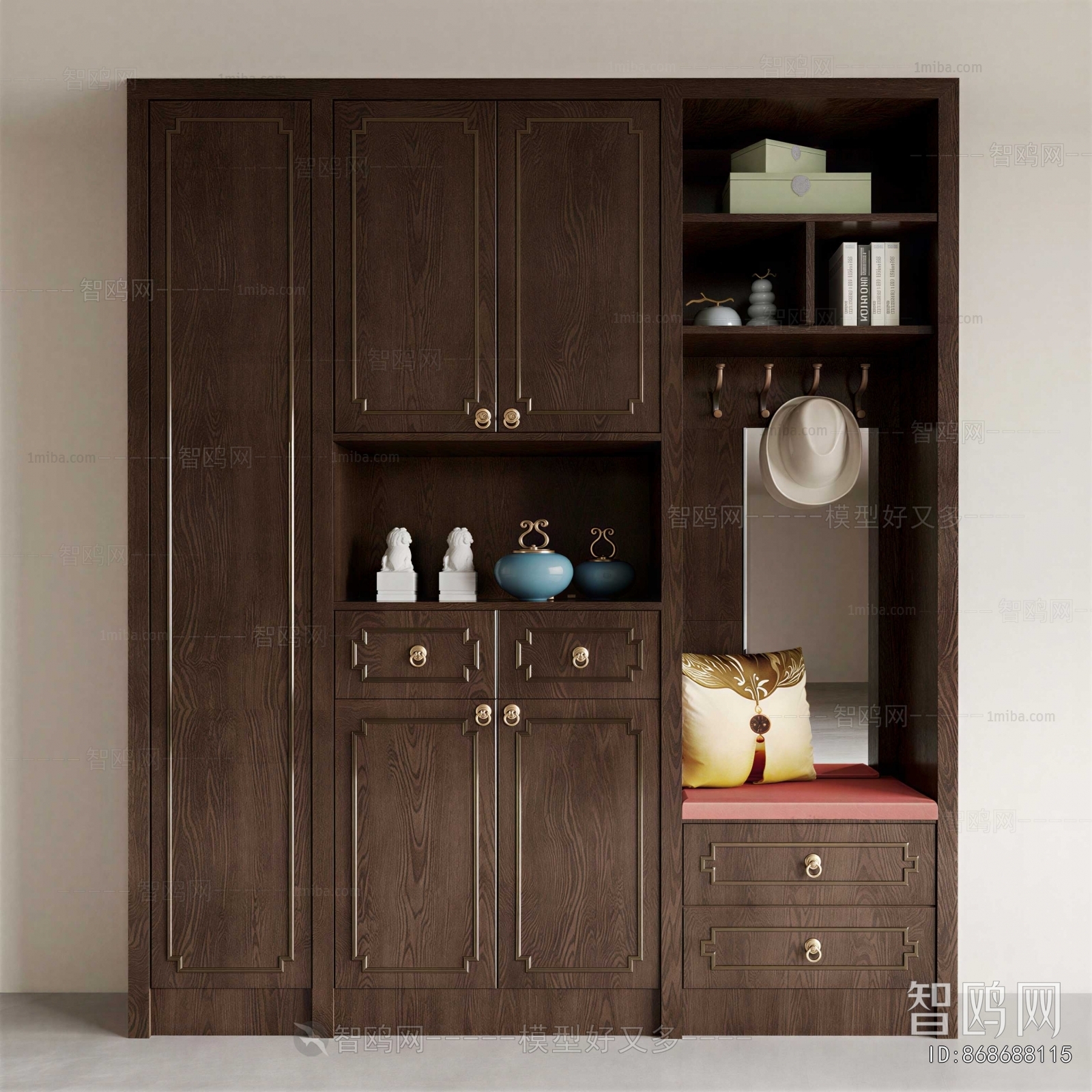 New Chinese Style Shoe Cabinet