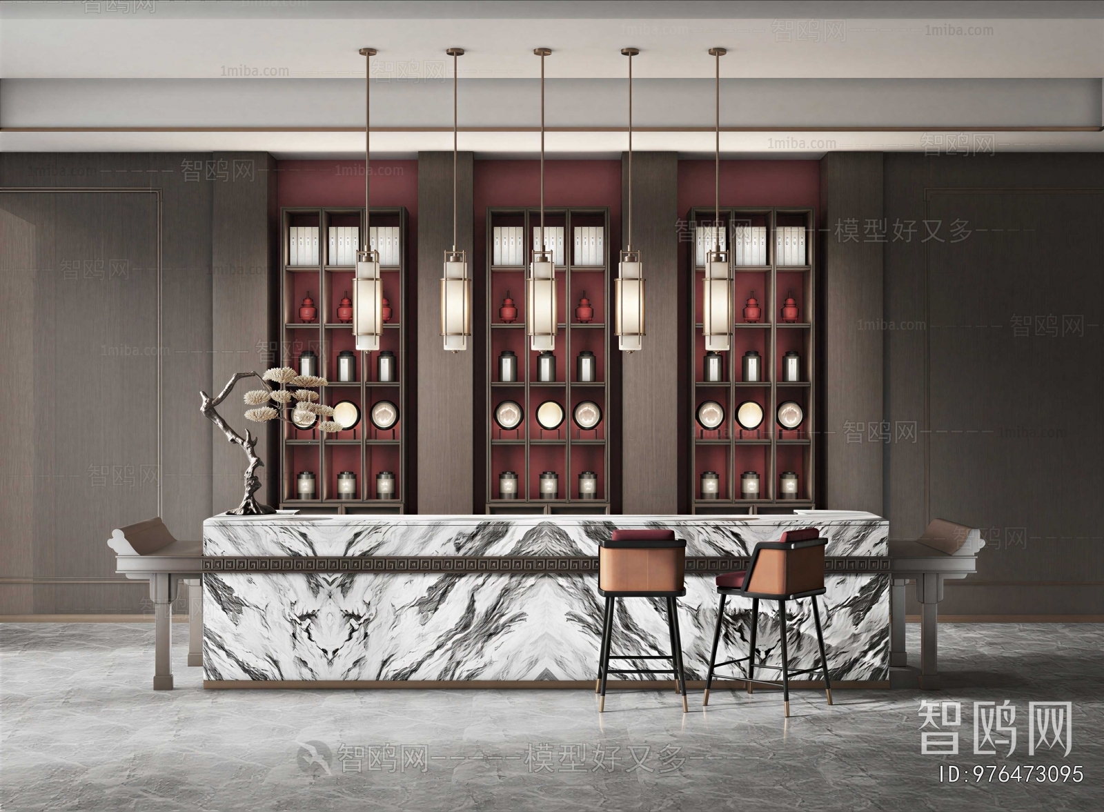 New Chinese Style Counter Bar