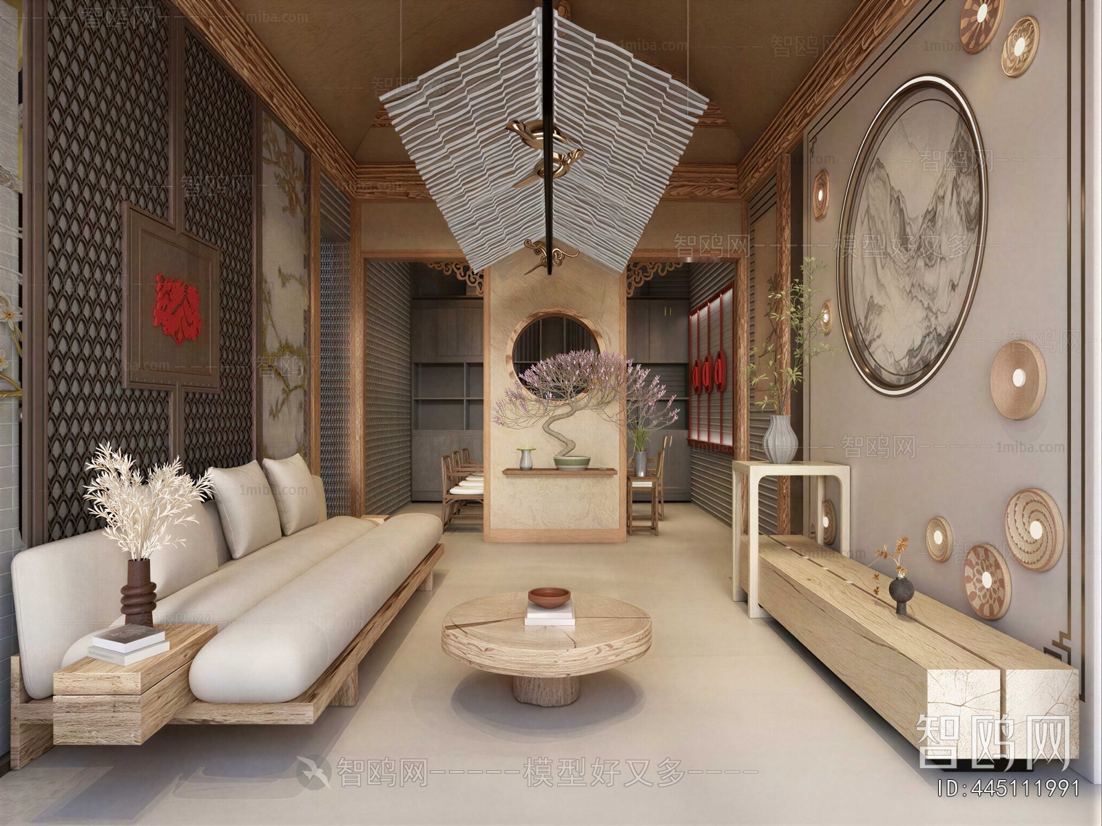 New Chinese Style A Living Room