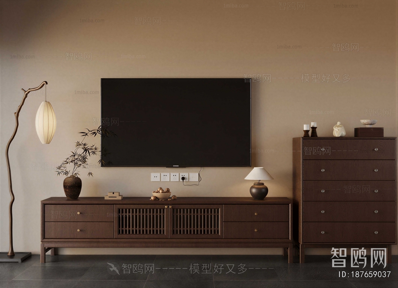 New Chinese Style TV Cabinet