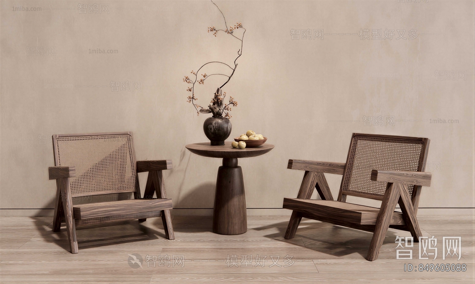 Wabi-sabi Style Lounge Chair