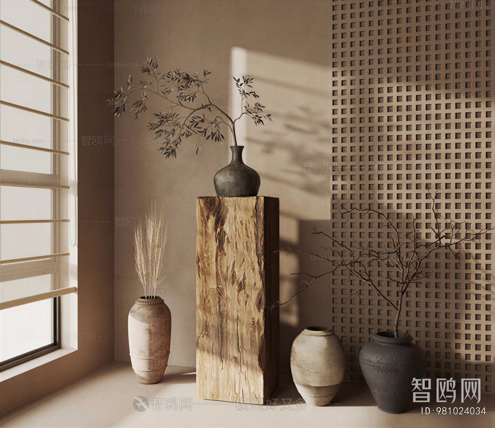 Wabi-sabi Style Dried Branch