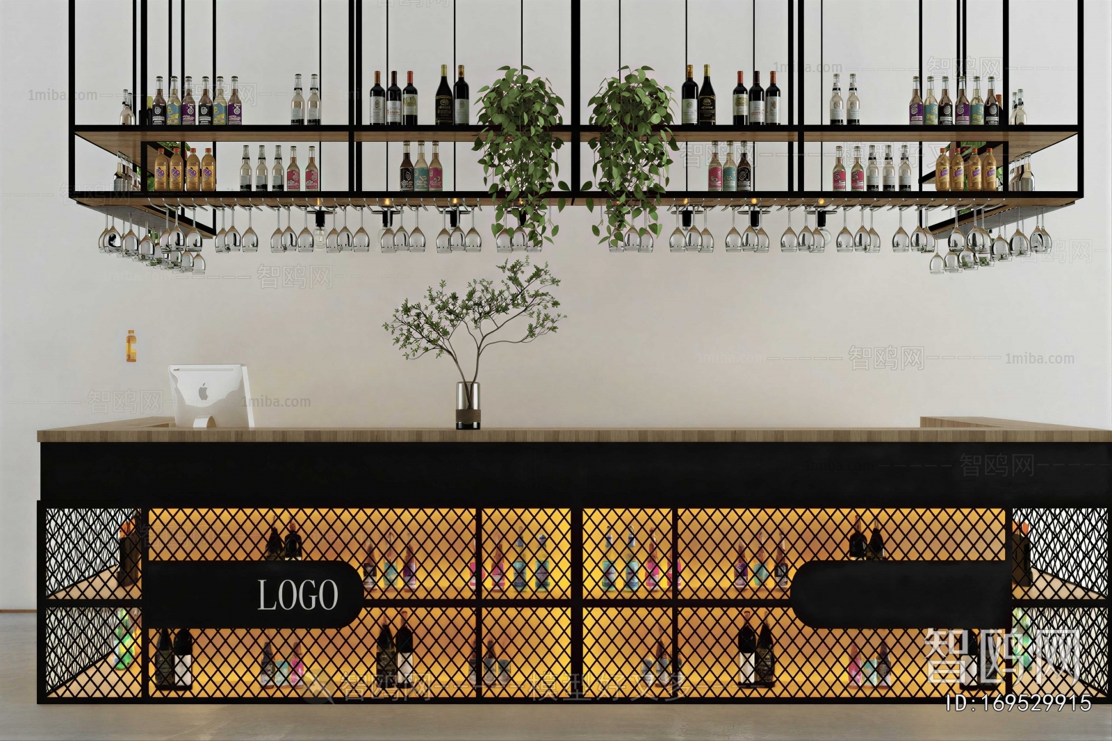 Industrial Style Counter Bar