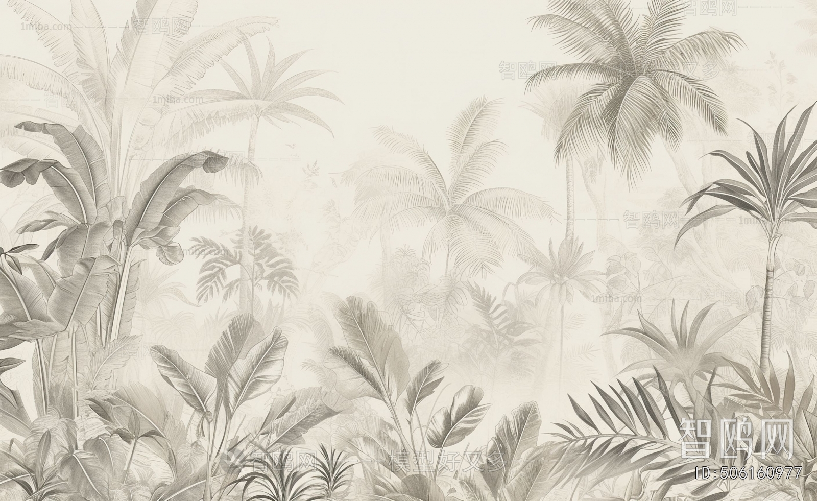 Animal And Plant Pattern Wallpaper