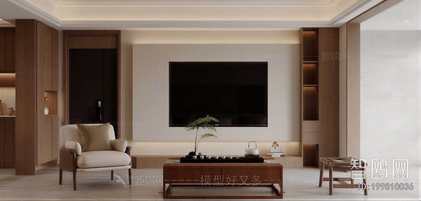 New Chinese Style A Living Room