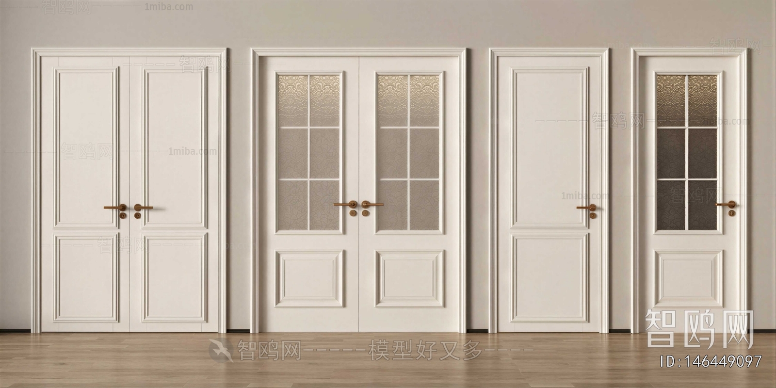 Simple European Style Double Door