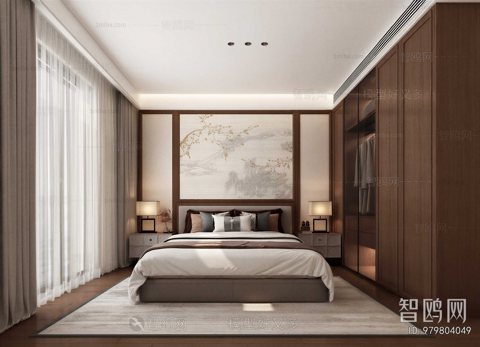New Chinese Style Bedroom