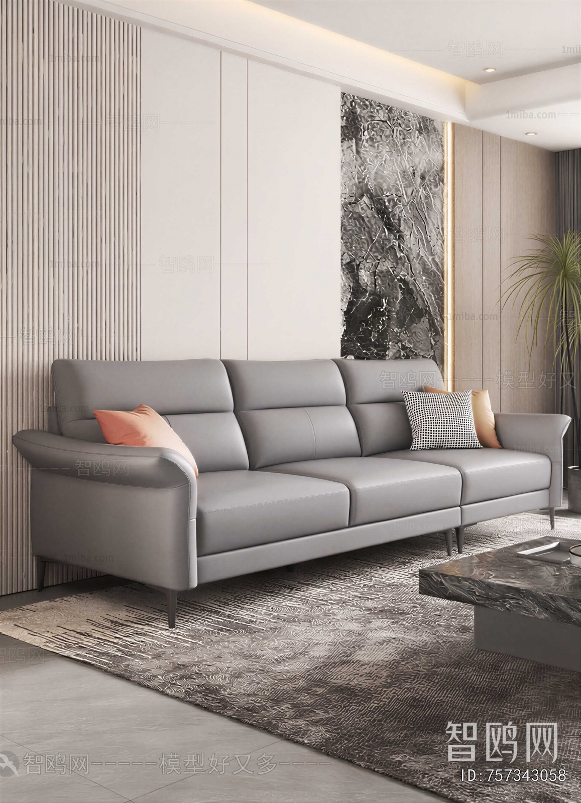 Modern Three-seat Sofa