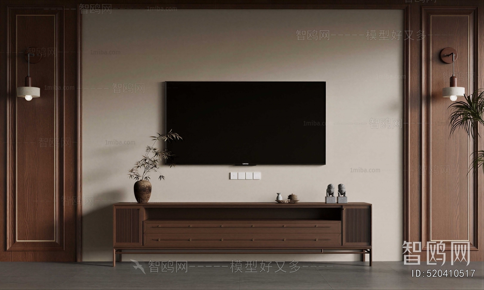 New Chinese Style TV Cabinet
