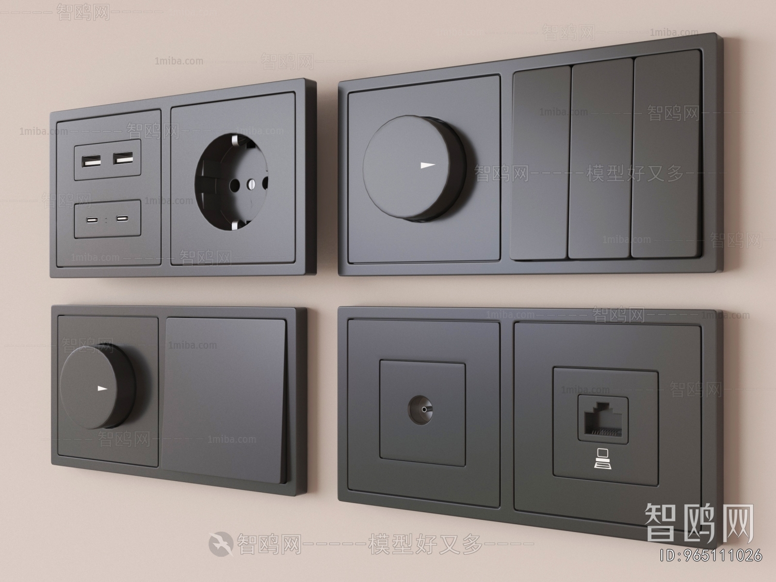 Modern Switch Socket Panel