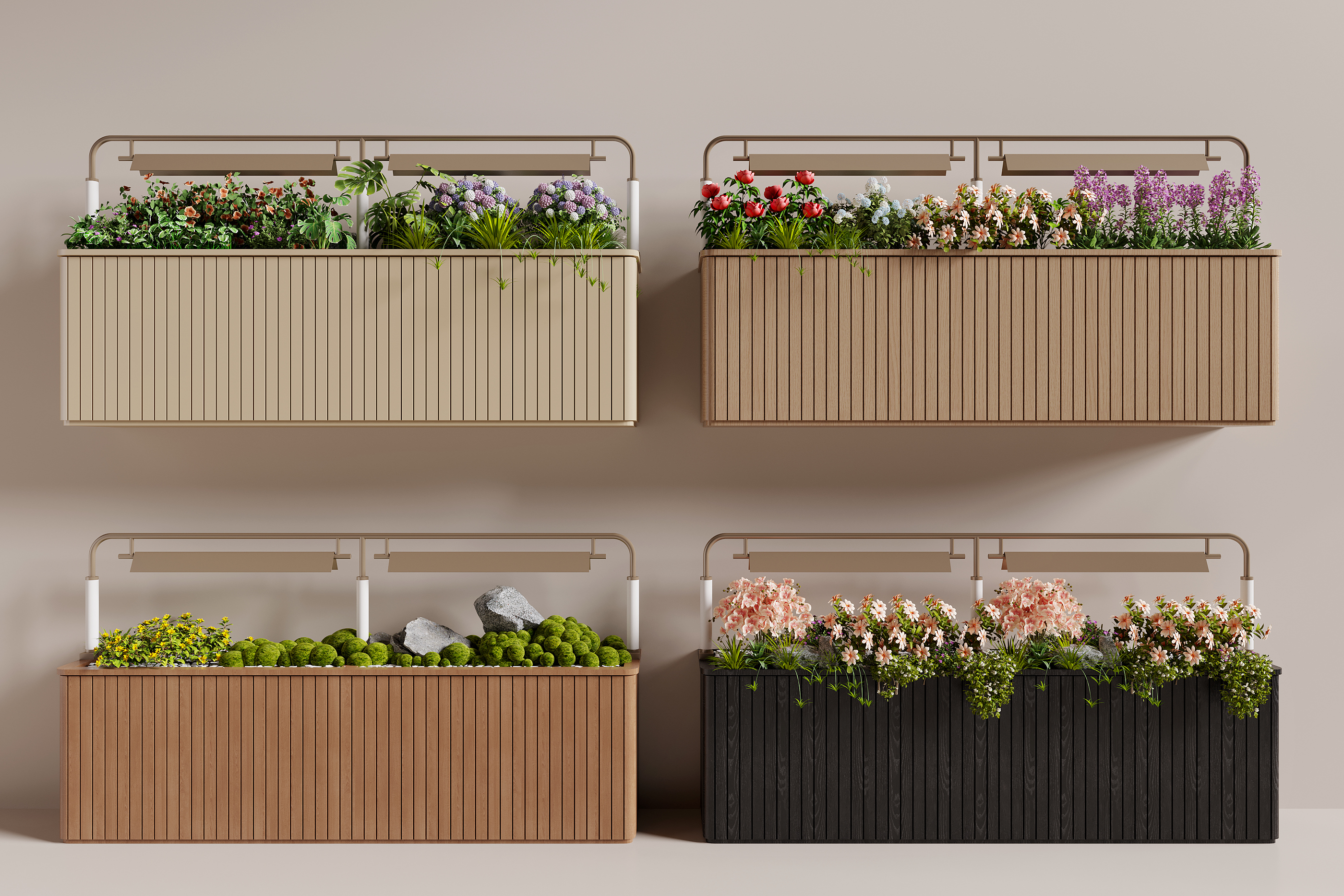 现代外摆绿植花箱组合-2910911