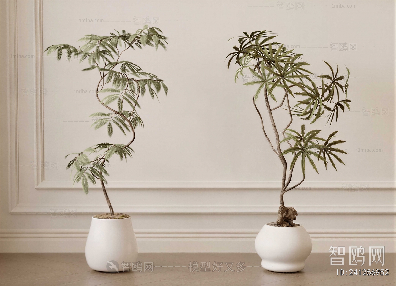 Modern Ground Green Plant Potted Plants